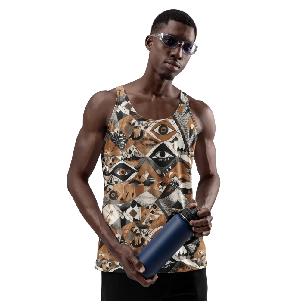 All-seeing Mosaic on Men's Tank Top — Front