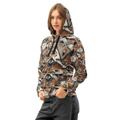 All-seeing Mosaic on a Cotton Hoodie