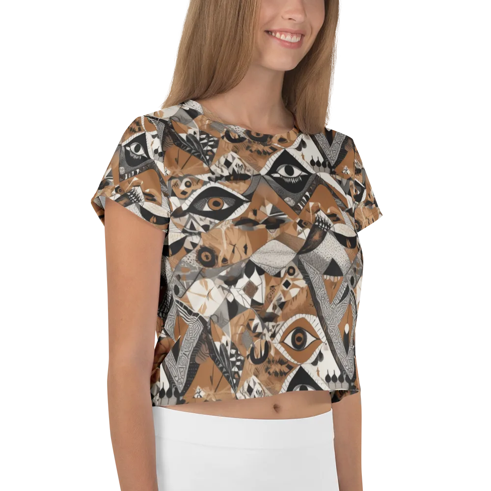 All-seeing Mosaic on Crop Tee — Right