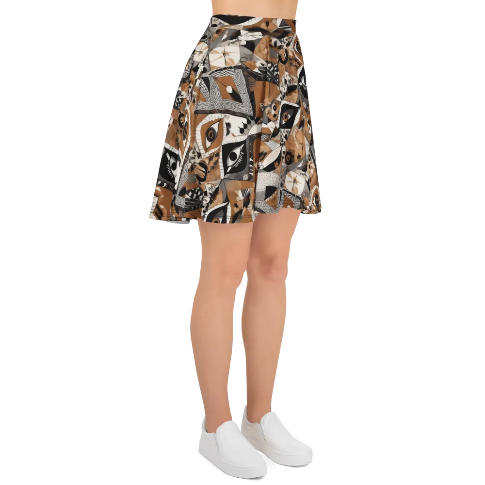 All-seeing Mosaic on Skater Skirt — Right