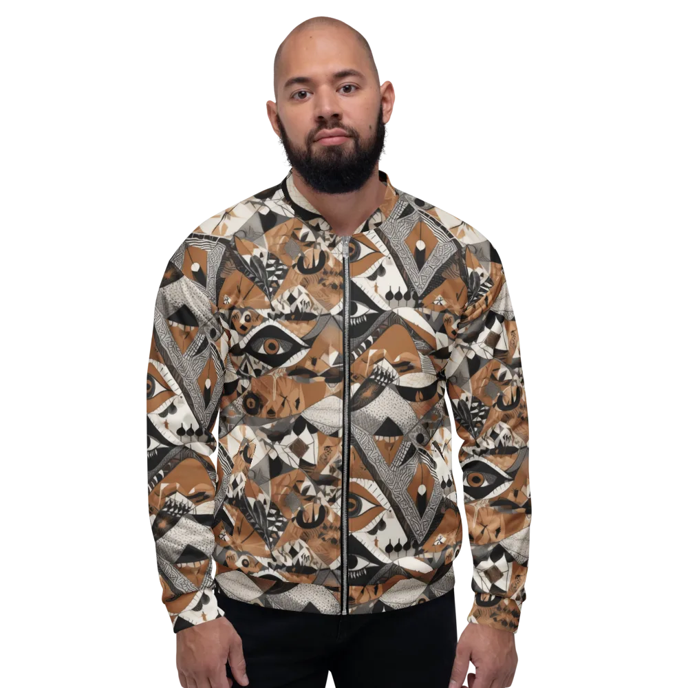All-seeing Mosaic on Bomber Jacket — Front