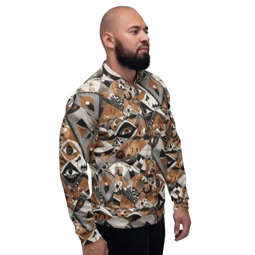 All-seeing Mosaic on a Bomber Jacket