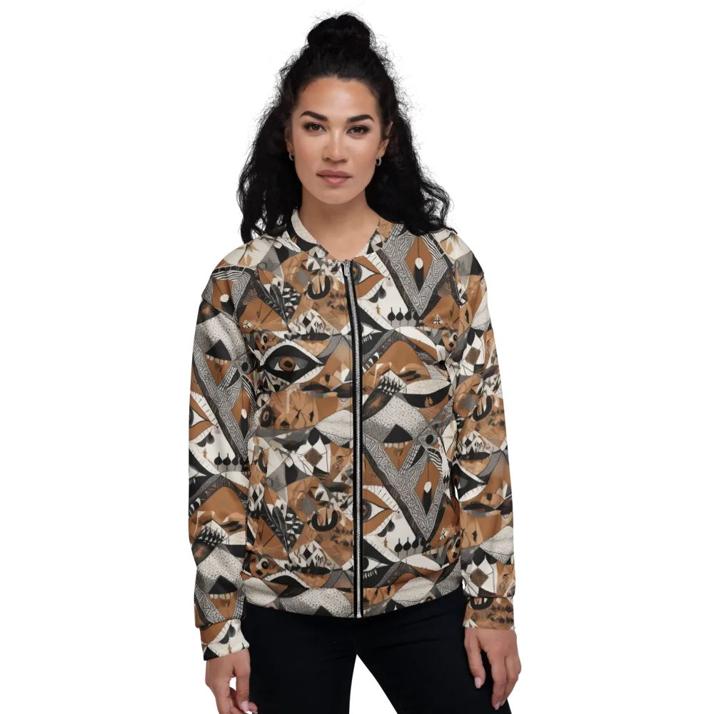 All-seeing Mosaic on Bomber Jacket — Front