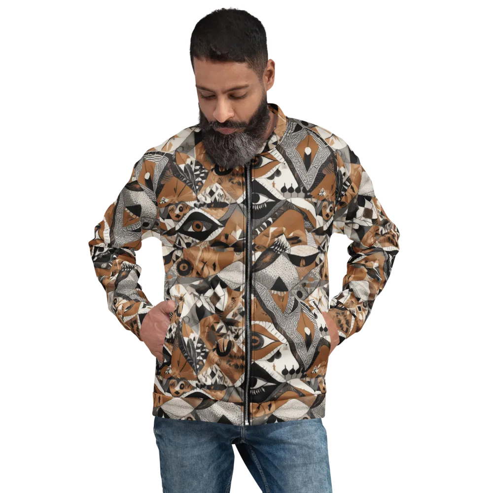 All-seeing Mosaic on Bomber Jacket — Front