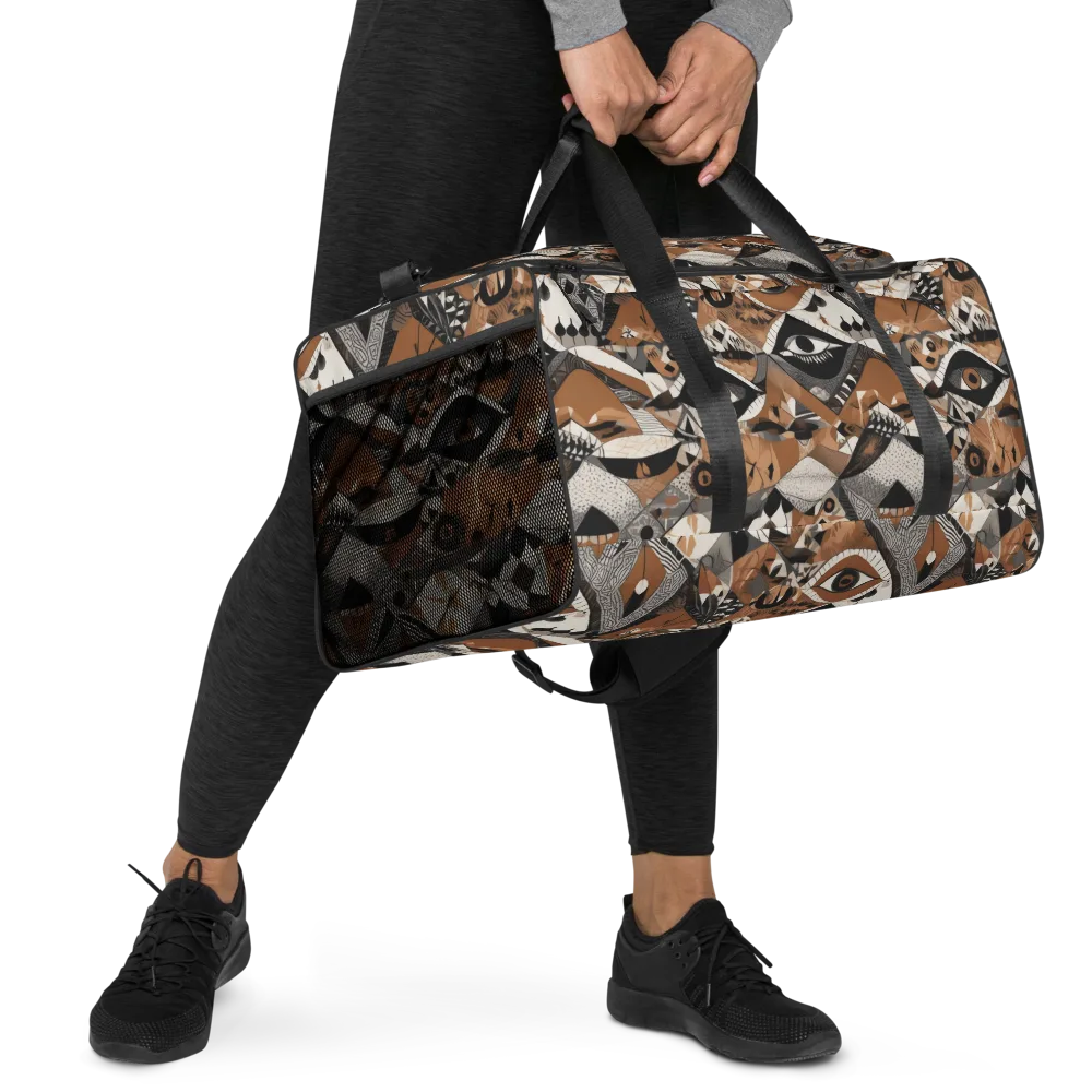 All-seeing Mosaic on Duffle Bag — Right Front