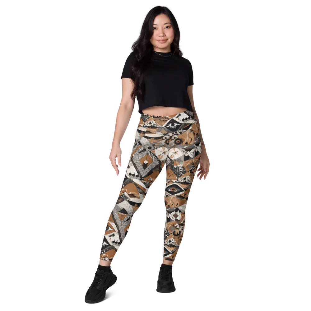 All-seeing Mosaic on Leggings with Pockets — Front