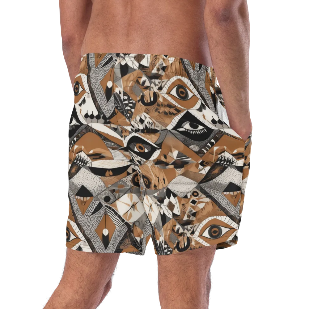 All-seeing Mosaic on Swim Trunks — Right Back