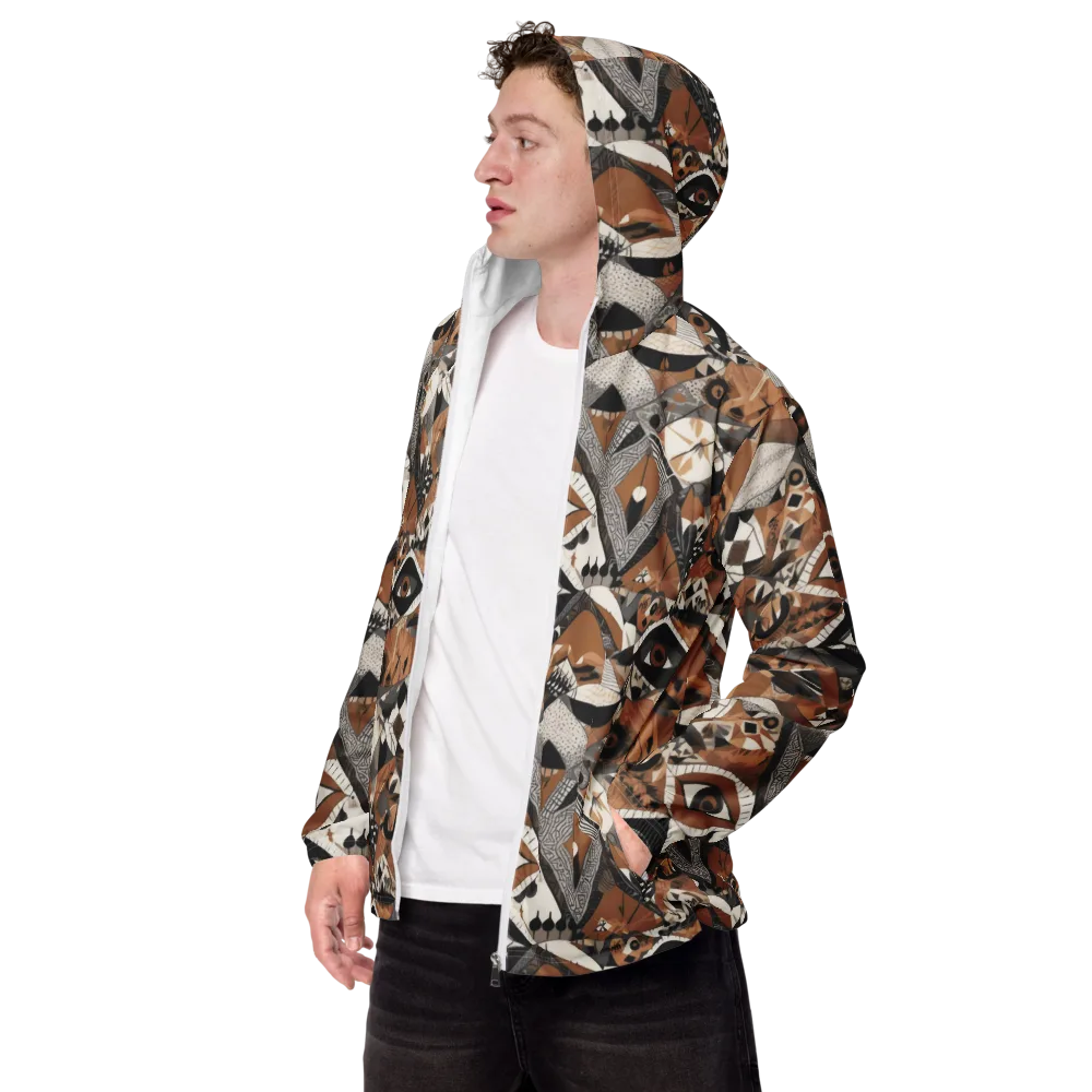 All-seeing Mosaic on Men's Windbreaker — Left Front