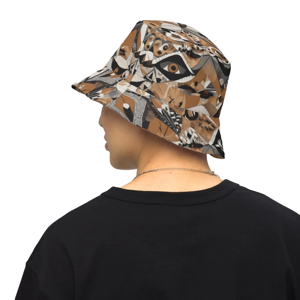 All-seeing Mosaic on Reversible Bucket Hat — Back Inside