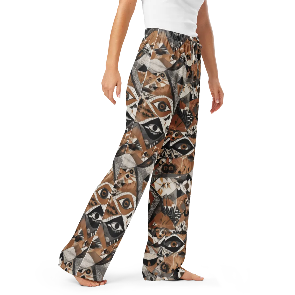 All-seeing Mosaic on Women's Pajama Pants — Right Front
