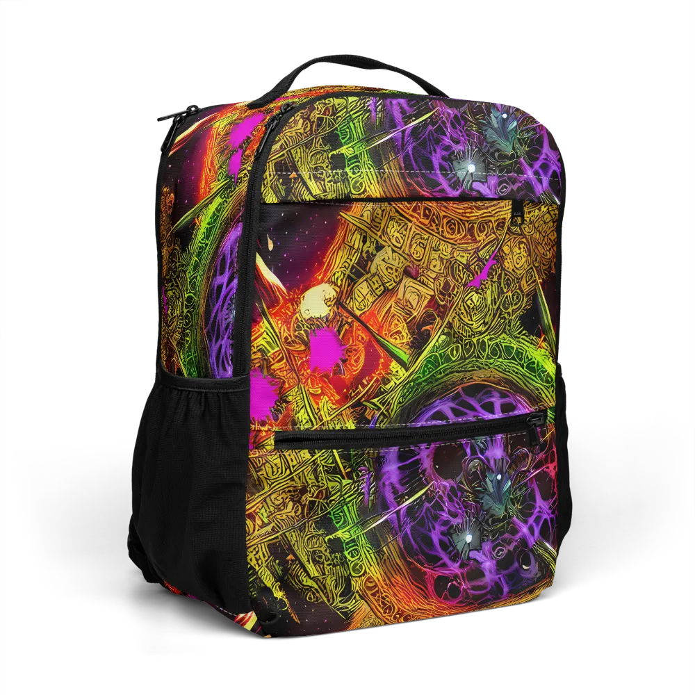 Neon Glyphworks on Utility Backpack — Right Front
