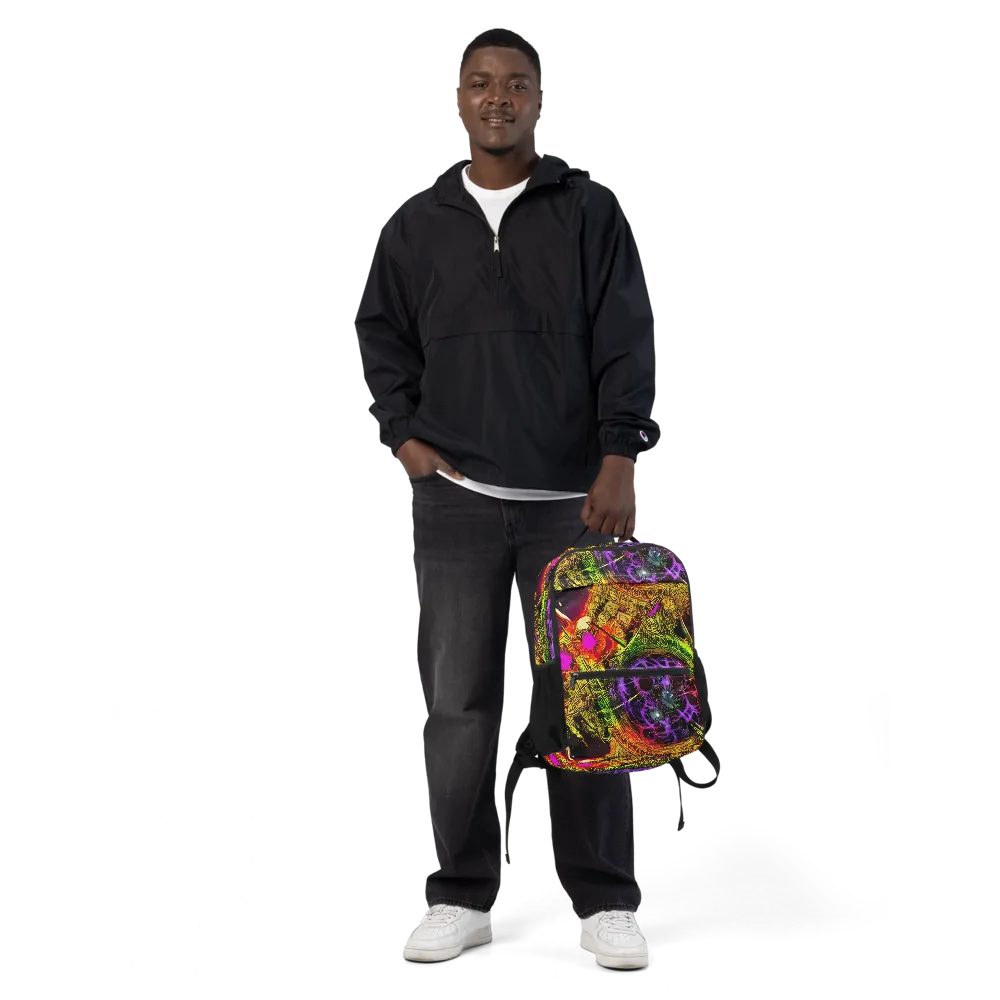 Neon Glyphworks on Utility Backpack — Front
