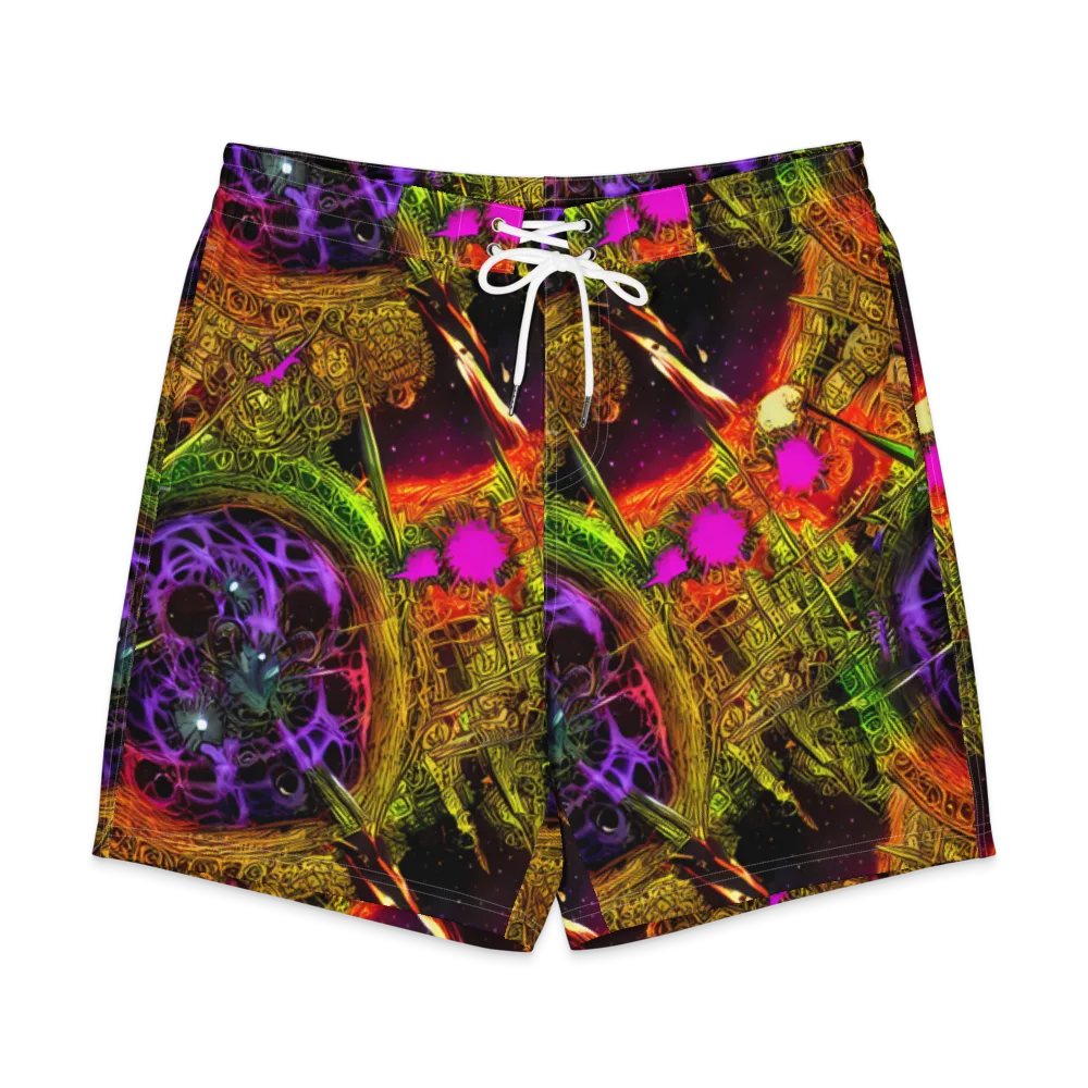 Neon Glyphworks on Men's Board Shorts — Front