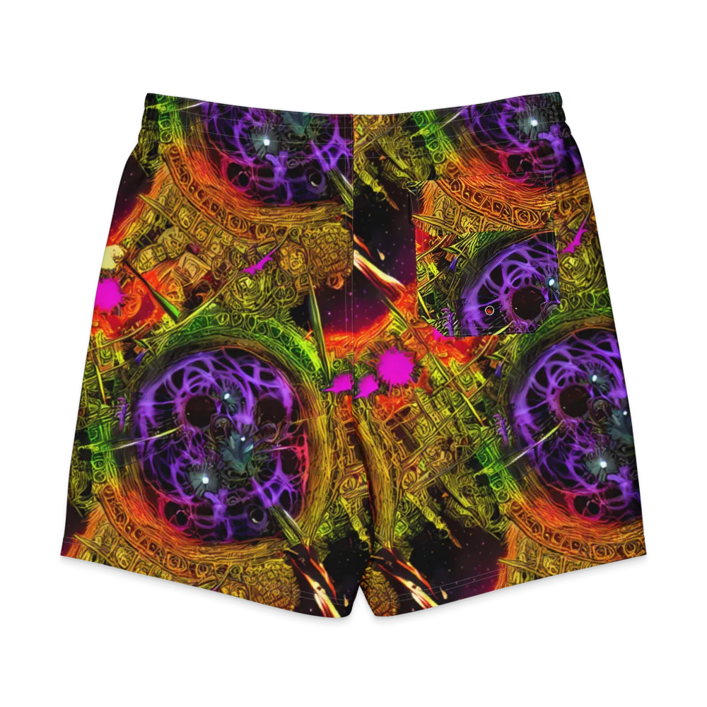Neon Glyphworks on Men's Board Shorts — Back
