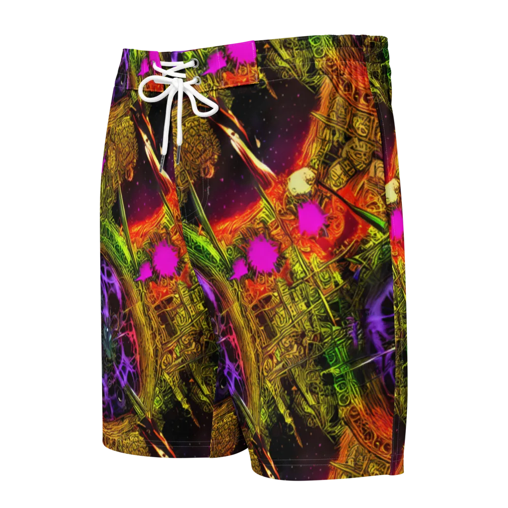 Neon Glyphworks on Men's Board Shorts — Front