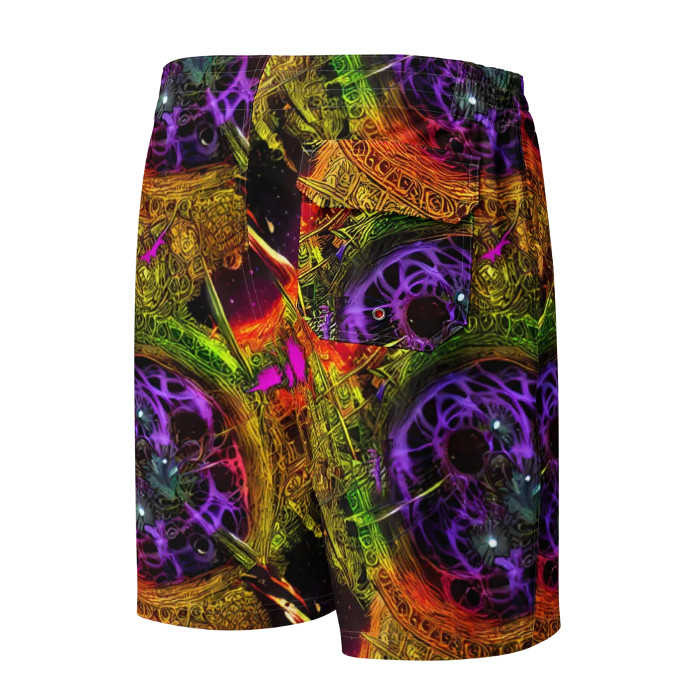 Neon Glyphworks on Men's Board Shorts — Back