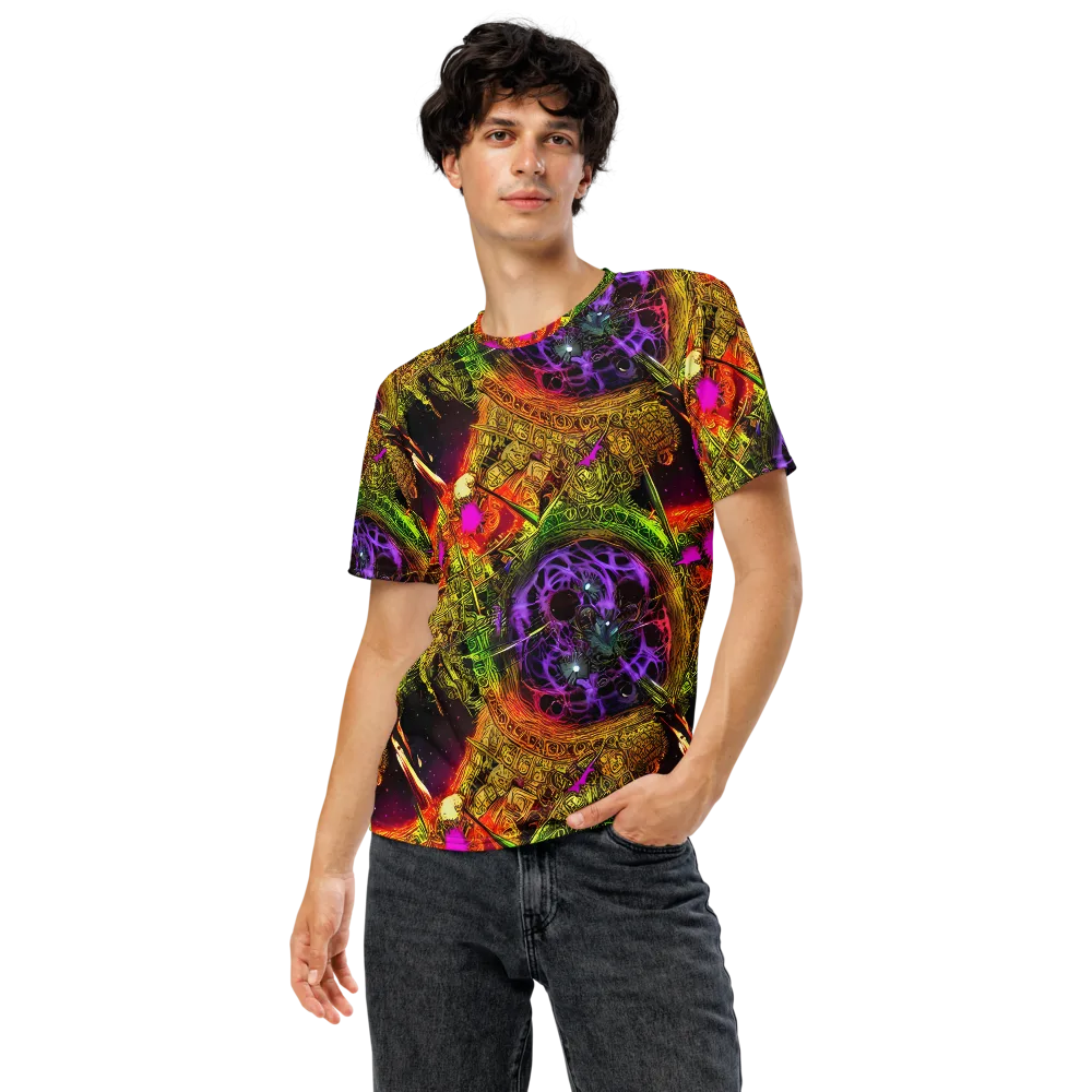 Neon Glyphworks on Men's Crew Neck T-Shirt — Front