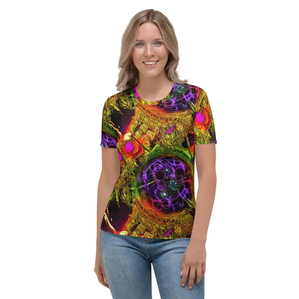 Neon Glyphworks on Women's Crew Neck T-Shirt — Front
