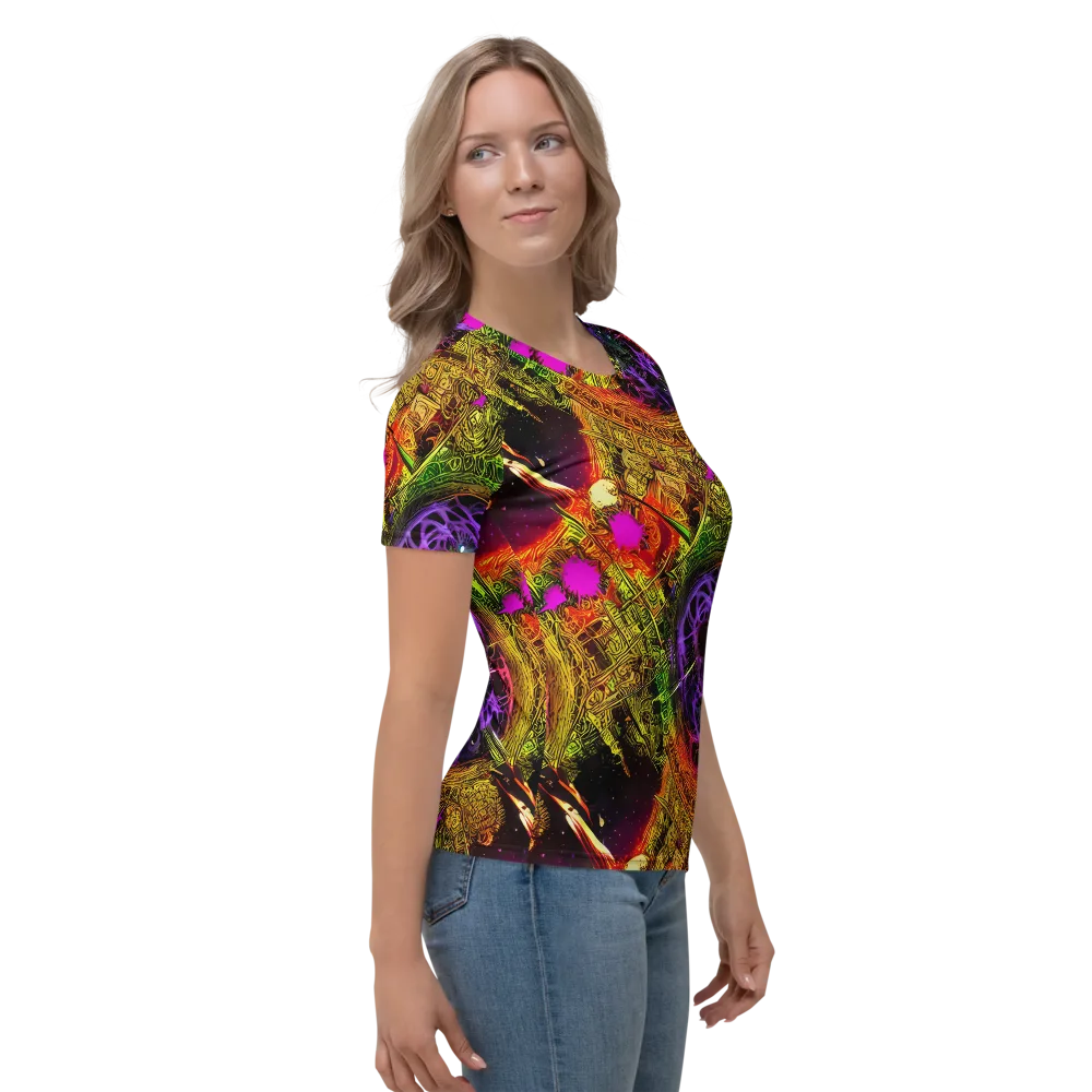 Neon Glyphworks on Women's Crew Neck T-Shirt — Right