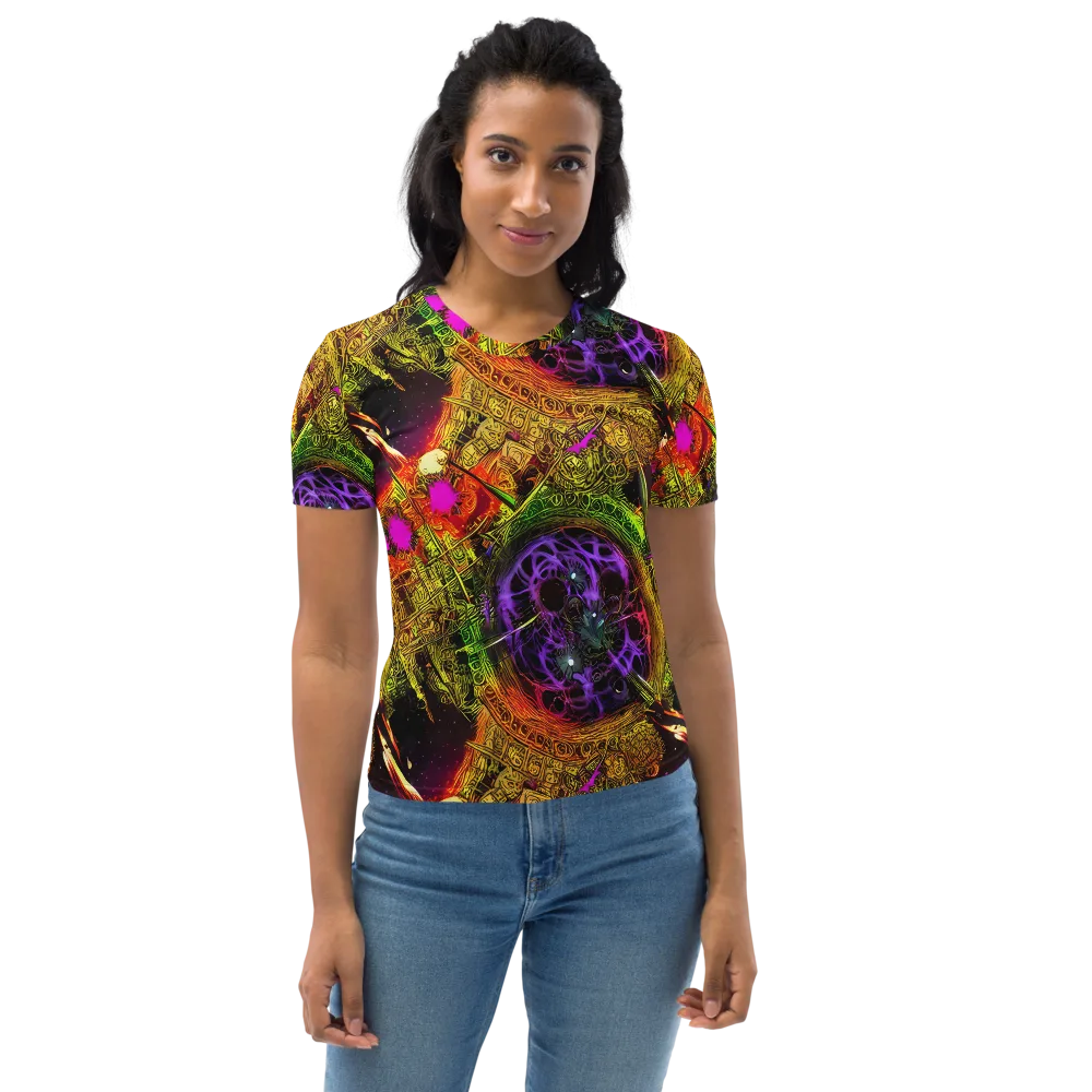 Neon Glyphworks on Women's Crew Neck T-Shirt — Front