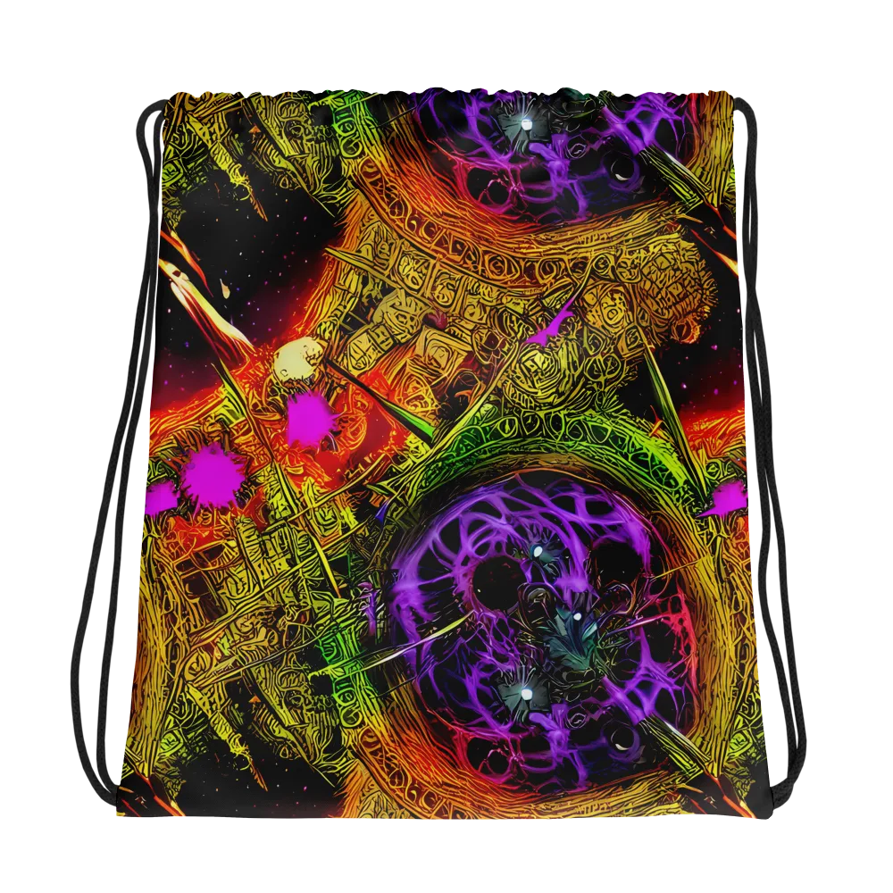 Neon Glyphworks on Drawstring Bag — Photo