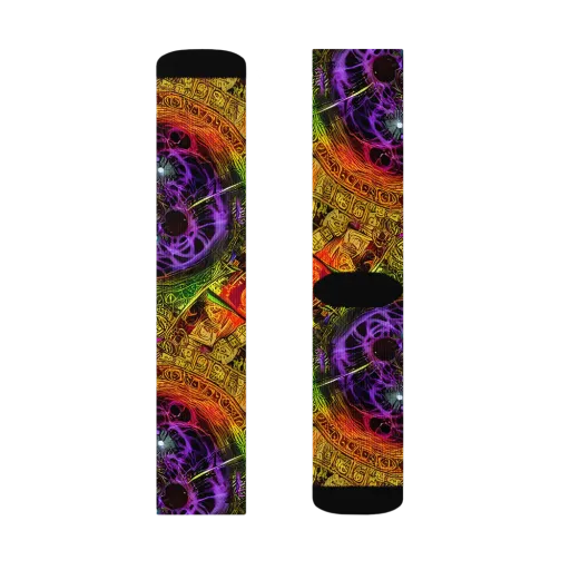 Neon Glyphworks on a Socks