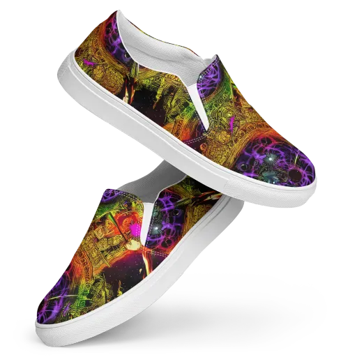 Neon Glyphworks on a Women's Slip-On Canvas Shoes