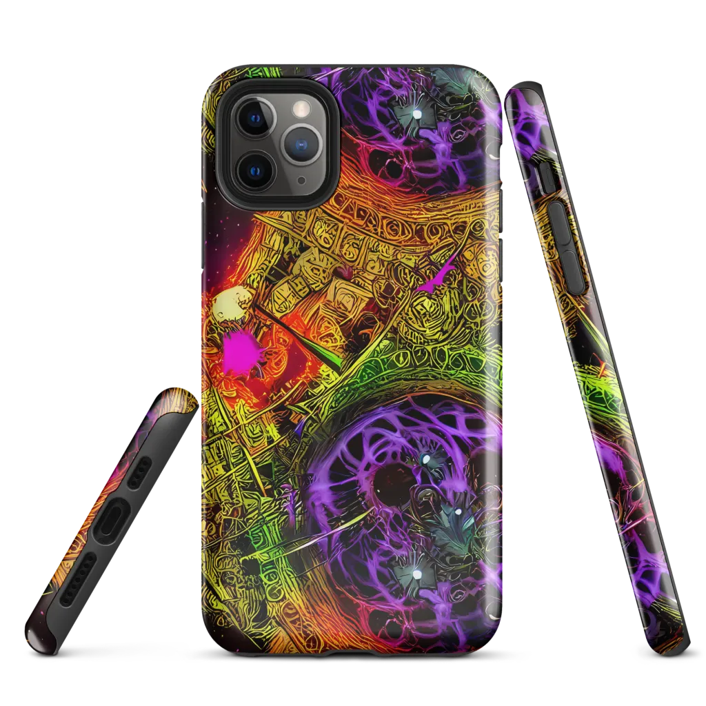 Neon Glyphworks on Tough Case for iPhone® — Front