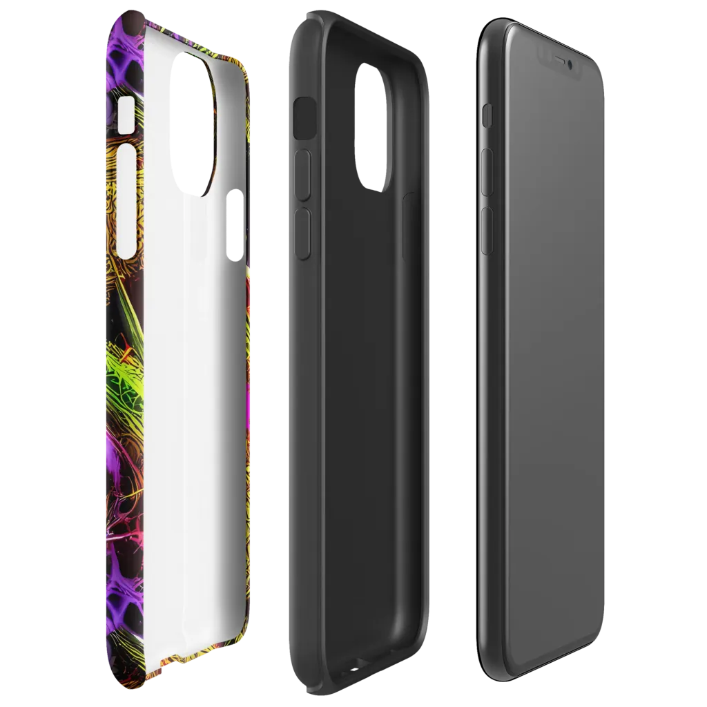 Neon Glyphworks on Tough Case for iPhone® — Right