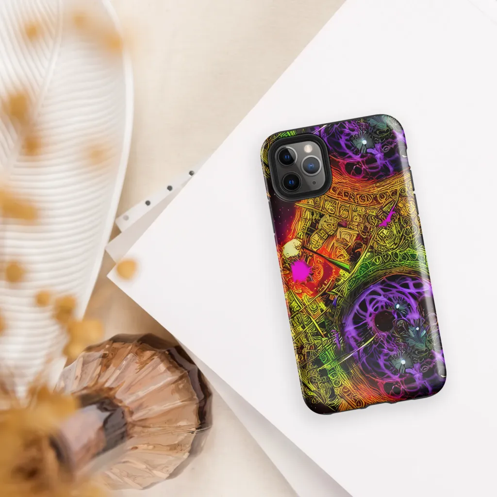 Neon Glyphworks on Tough Case for iPhone® — Front