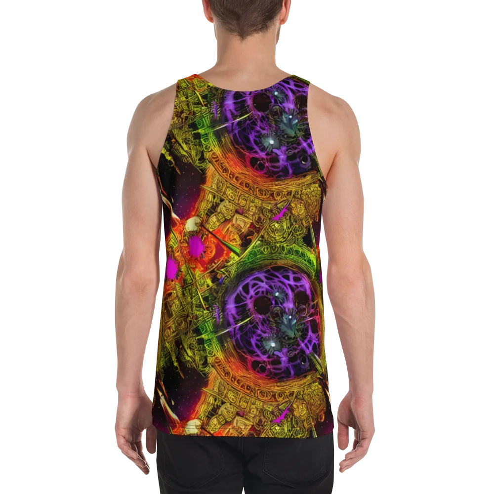 Neon Glyphworks on Men's Tank Top — Back