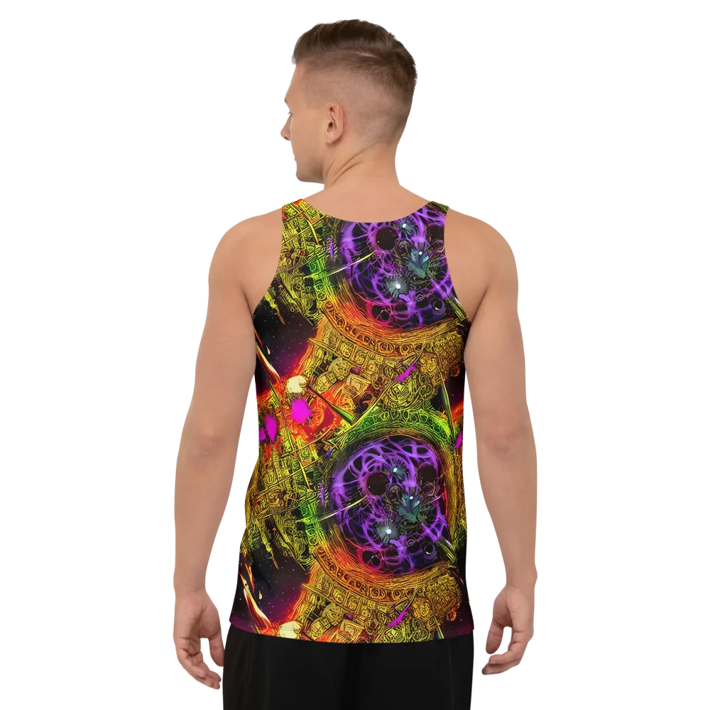 Neon Glyphworks on Men's Tank Top — Back