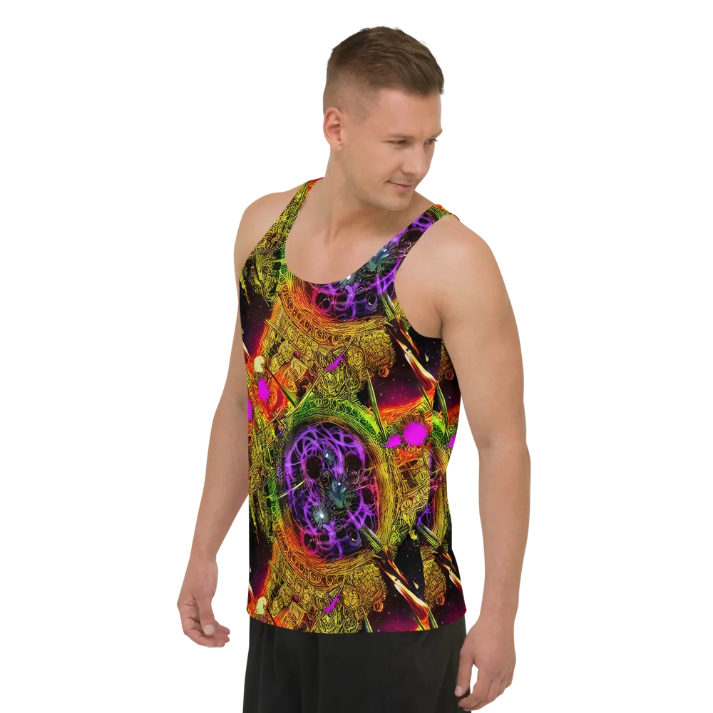 Neon Glyphworks on Men's Tank Top — Left Front
