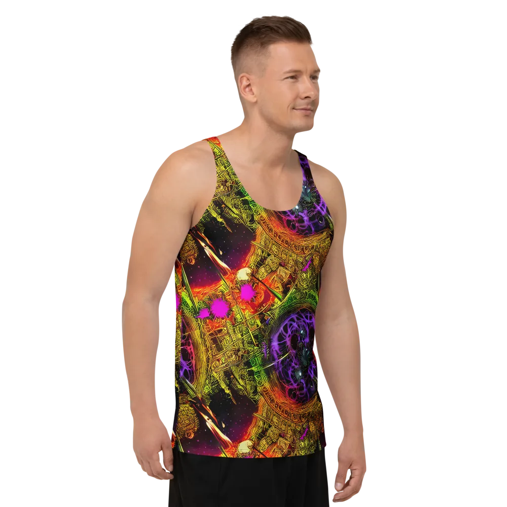Neon Glyphworks on Men's Tank Top — Right Front