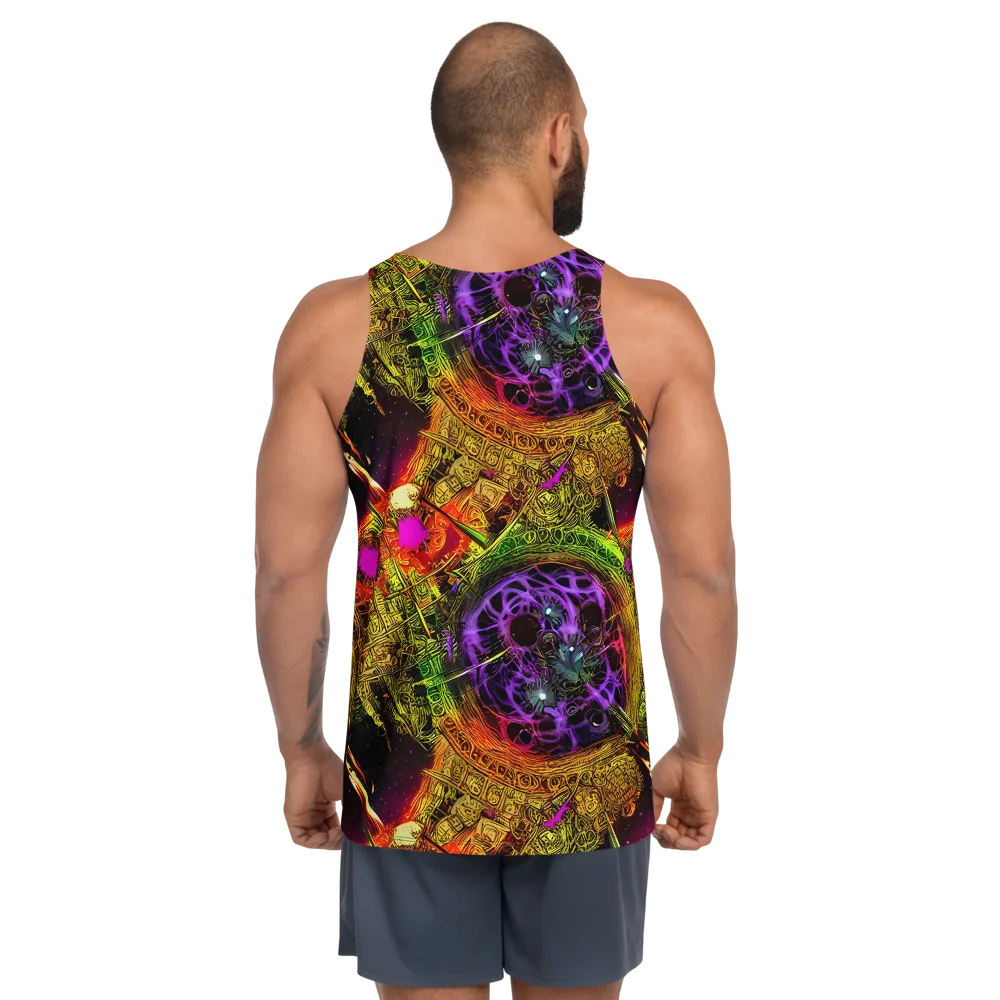 Neon Glyphworks on Men's Tank Top — Back