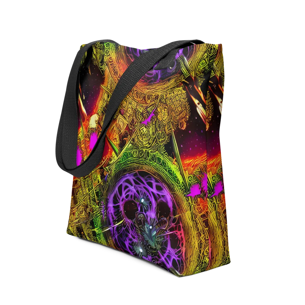 Neon Glyphworks on Tote Bag — Front