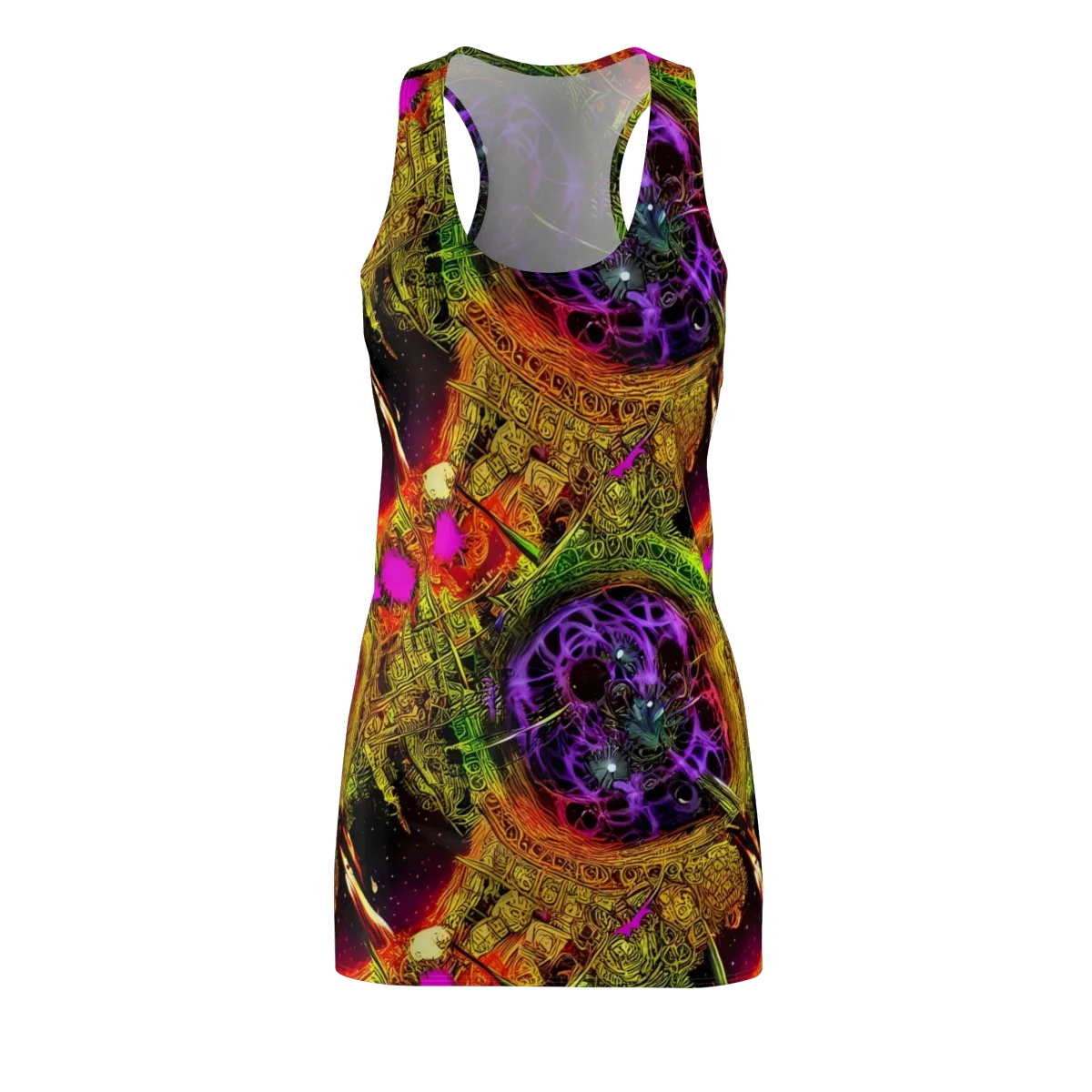 Neon Glyphworks on Racerback Dress — Front