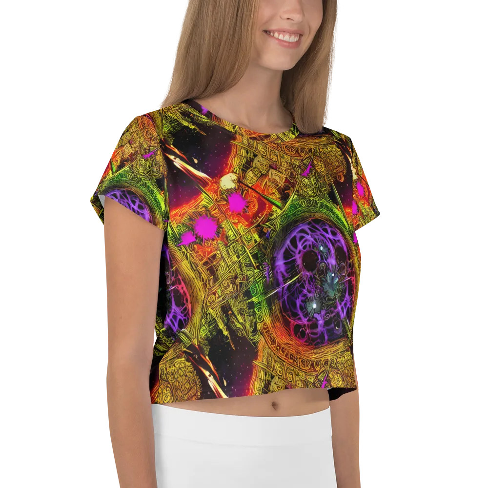 Neon Glyphworks on Crop Tee — Right