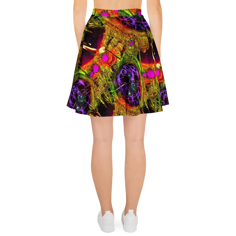 Neon Glyphworks on Skater Skirt — Back