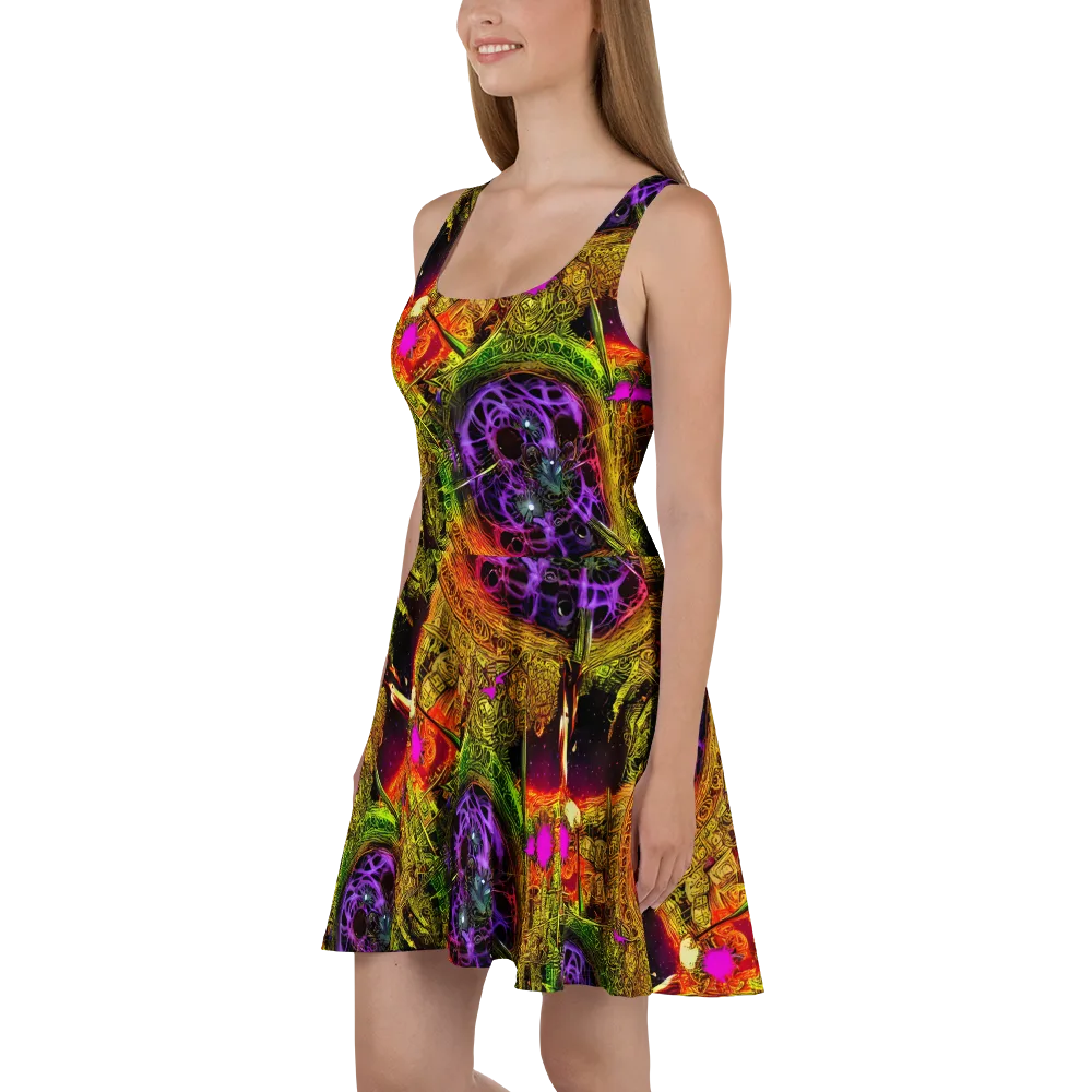 Neon Glyphworks on Skater Dress — Left