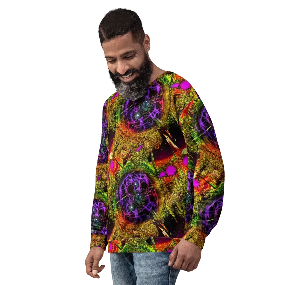 Neon Glyphworks on Sweatshirt — Left Front
