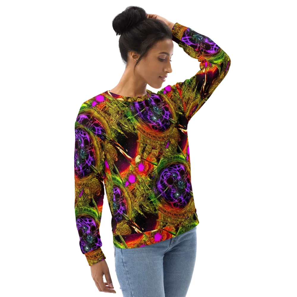 Neon Glyphworks on Sweatshirt — Right Front