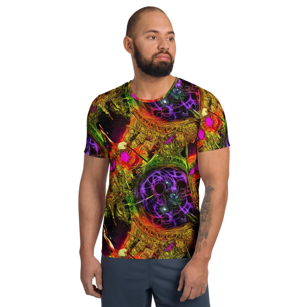 Neon Glyphworks on Men's Athletic T-Shirt — Front