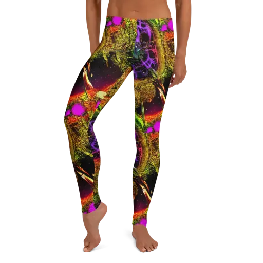 Neon Glyphworks on a Leggings