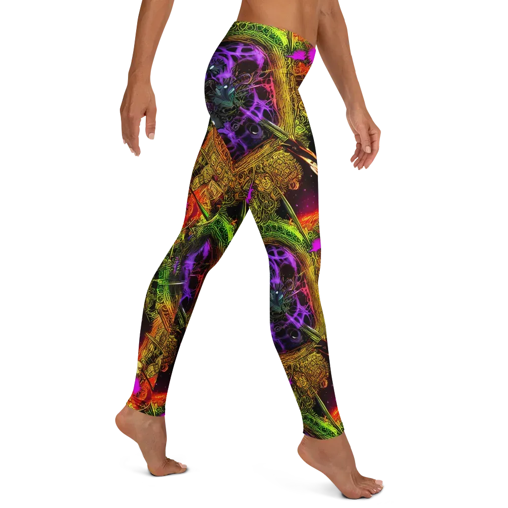 Neon Glyphworks on Leggings — Right