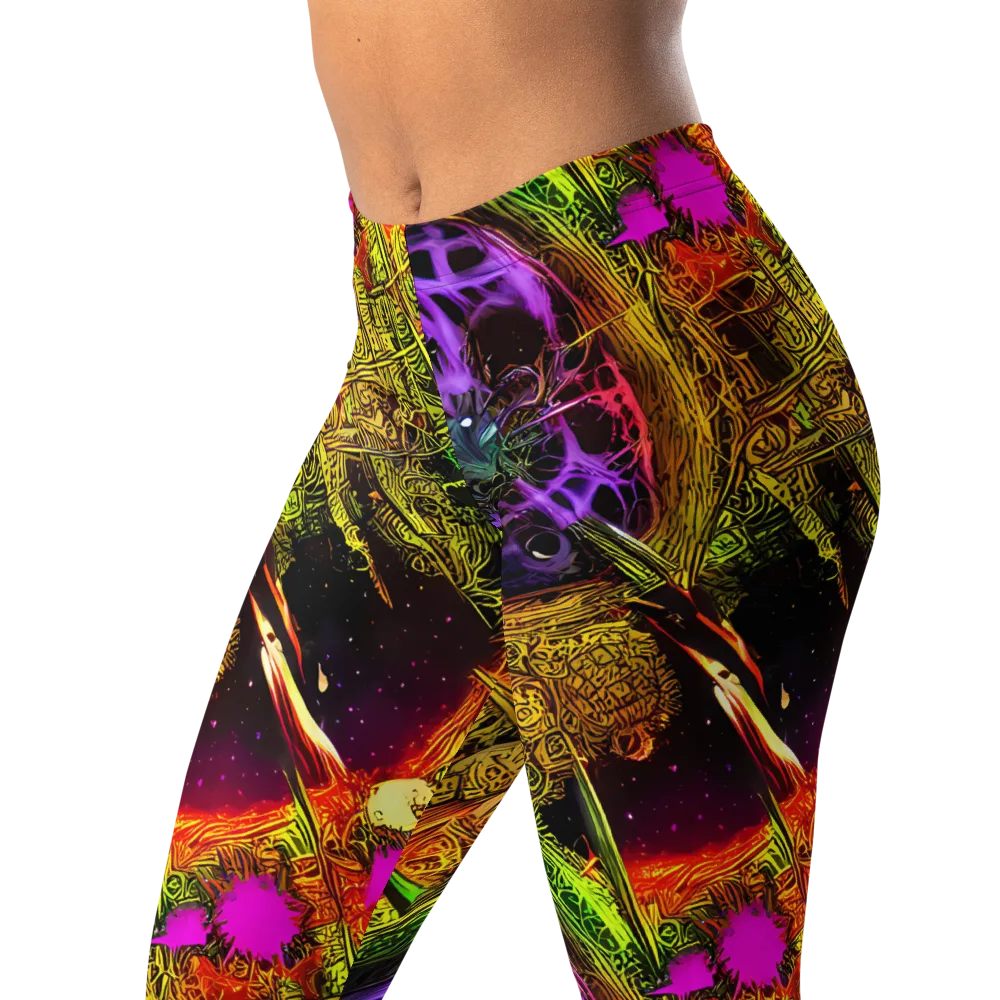 Neon Glyphworks on Leggings — Left Front