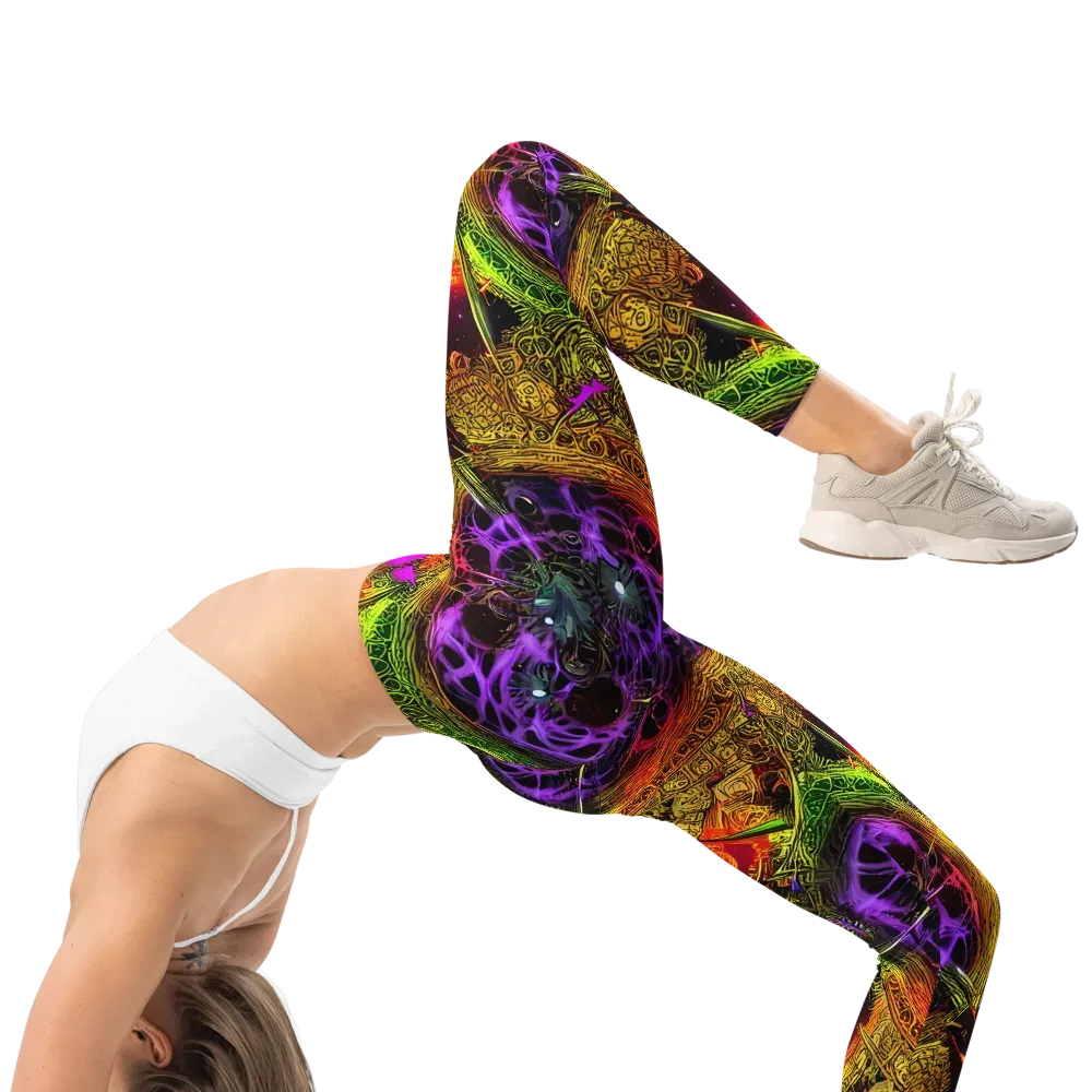 Neon Glyphworks on Leggings — Right