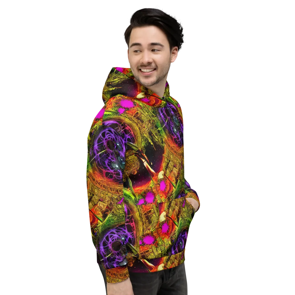Neon Glyphworks on Hoodie — Right