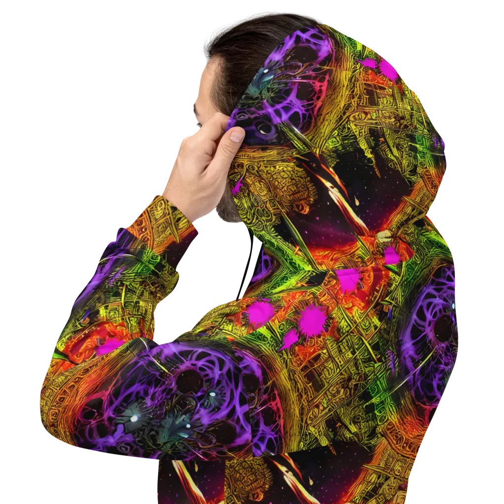 Neon Glyphworks on Hoodie — Back