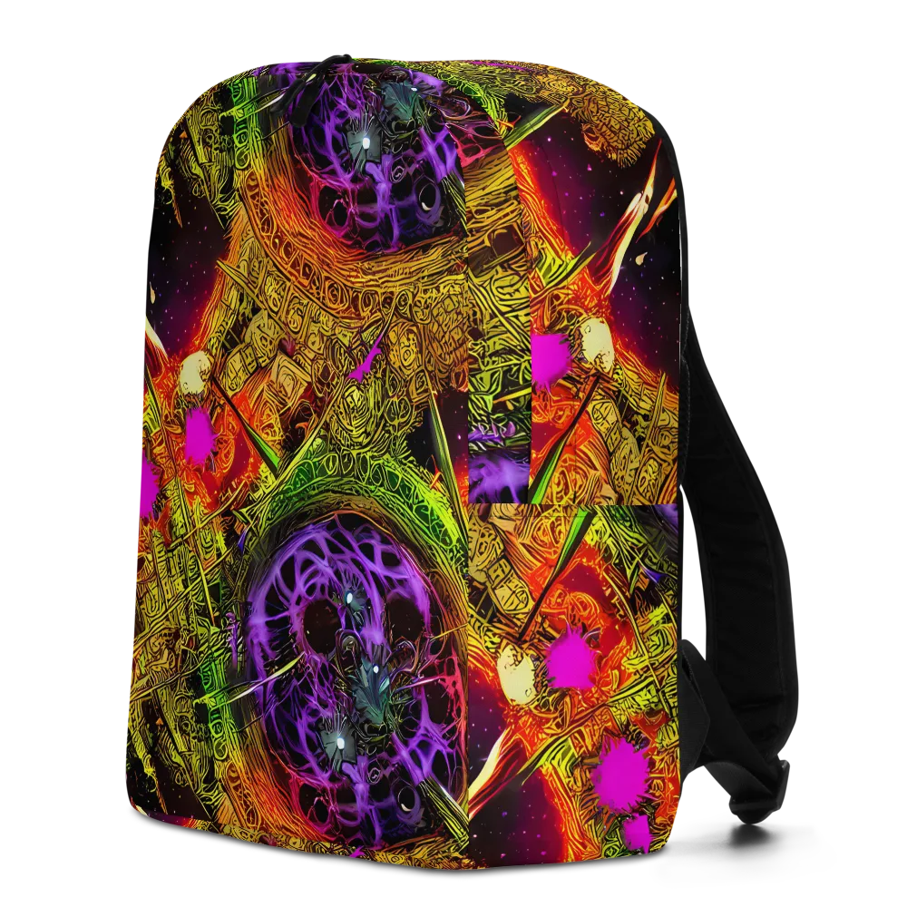 Neon Glyphworks on Minimalist Backpack — Left